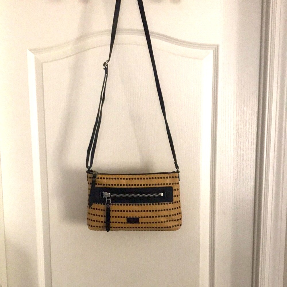 Fossil Stylish Tan and Black Crossbody Bag